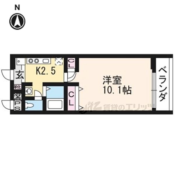 京都府京都市北区小山西花池町(賃貸マンション1K・3階・27.88㎡)の写真 その2