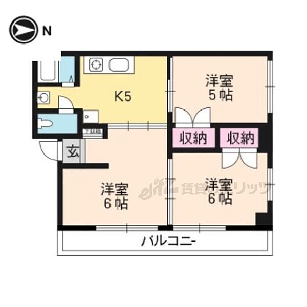 グレーシー高野 402｜京都府京都市左京区田中西浦町(賃貸マンション2LDK・4階・42.00㎡)の写真 その2