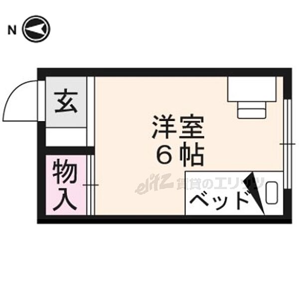 翠明アパート 2F-24｜京都府京都市左京区北白川西平井町(賃貸アパート1R・2階・13.00㎡)の写真 その2