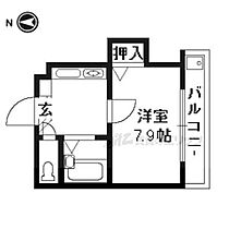 エタージュＭ．Ｒ 203 ｜ 京都府京都市下京区仏具屋町（賃貸マンション1K・2階・25.00㎡） その2