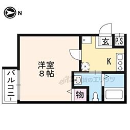 ハスラーＫＭ 3階1Kの間取り