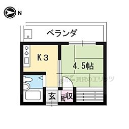 ハイツ泉 1Kの間取図画像