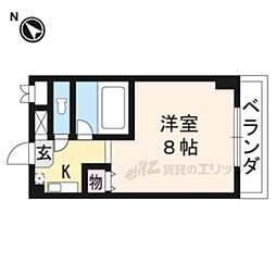 JR東海道・山陽本線 瀬田駅 徒歩30分の賃貸マンション 4階1Kの間取り