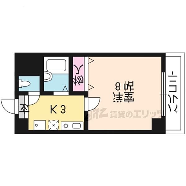 グッドライフ南草津I 306｜滋賀県草津市野路9丁目(賃貸マンション1K・3階・24.48㎡)の写真 その2