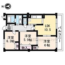 プリムヴェール 102 ｜ 滋賀県草津市東草津2丁目（賃貸マンション3LDK・1階・65.58㎡） その1