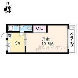 三幸マンション 1DKの間取図画像