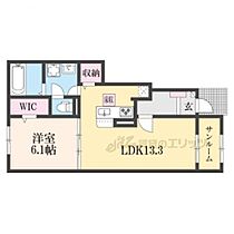 グラン　シエル 102 ｜ 滋賀県大津市見世2丁目字鳥羽（賃貸アパート1LDK・1階・50.05㎡） その2