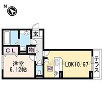 滋賀県野洲市小篠原（賃貸アパート1LDK・1階・45.02㎡） その2