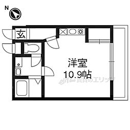 グランシャリオ 2階1Kの間取り