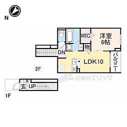 シエルクラスかわせみ 1LDKの間取図画像