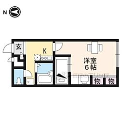 レオパレスクライフ 1Kの間取図画像