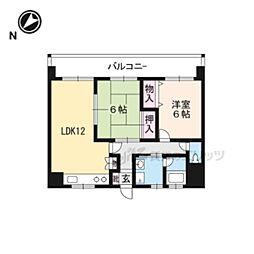 Ｇｒｅｅｎ　Ｃｏａｔ 4階2LDKの間取り