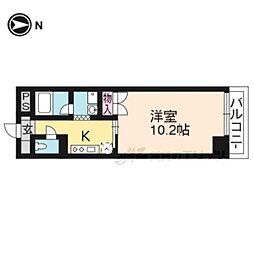 エリーフラッツ京町 8階1Kの間取り