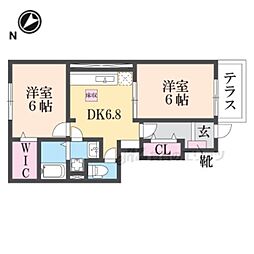 ダンデ　ライオン 2階2DKの間取り