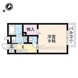 ヴィラージュ美崎 1Kの間取図画像