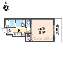 アパート 1Kの間取図画像