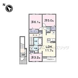 シュタインブルネン 3LDKの間取図画像