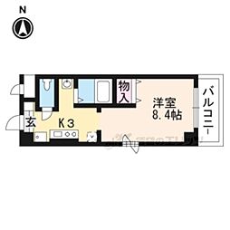 ジュネス太郎坊 1Kの間取図画像