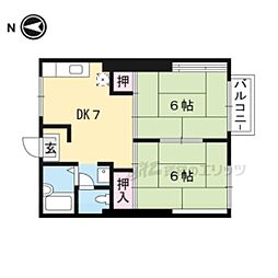 ソシア2 2DKの間取図画像