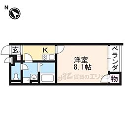 ブレッシング3 1Kの間取図画像