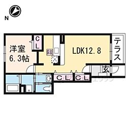 カーサ・フェリーチェス2 1LDKの間取図画像