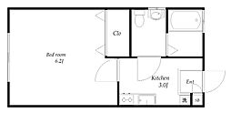 ACT Kosuge 1Kの間取図画像