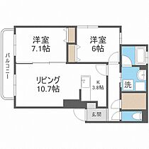 グランフォート伏見 301 ｜ 北海道札幌市中央区南十五条西12丁目（賃貸マンション2LDK・3階・66.41㎡） その2