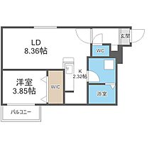 クラス南郷  ｜ 北海道札幌市白石区南郷通6丁目南（賃貸マンション1LDK・2階・35.09㎡） その2