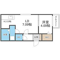 ｄｒａｗ  ｜ 北海道札幌市西区宮の沢二条1丁目（賃貸マンション1LDK・1階・32.00㎡） その2