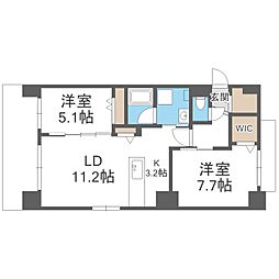 仮)ジラフ大通西15プレミア 2LDKの間取図画像