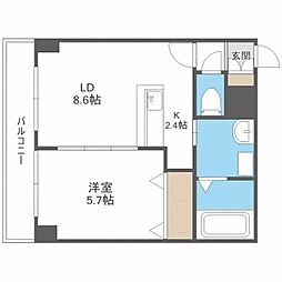 レゾ札幌 6階/-