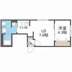 ネクステージ手稲本町 1LDKの間取図画像