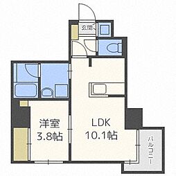 イリオスディオ 1LDKの間取図画像
