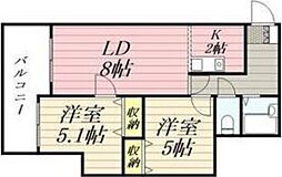 メゾン・ド・北円山 2LDKの間取図画像
