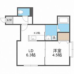 セクション・ロハス 1LDKの間取図画像