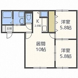 バス バス新琴似2条12丁目下車 徒歩4分