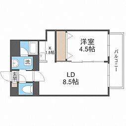 レジディア南一条イースト 1LDKの間取図画像