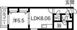 レジデンス高石 1LDKの間取図画像