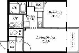 VILLAGE医大前 1LDKの間取図画像