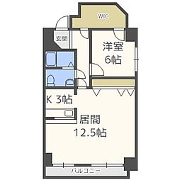 参樹舘 1LDKの間取図画像
