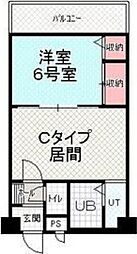 第88松井ビル 1DKの間取図画像
