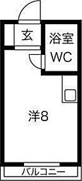 第81松井ビル ワンルームの間取図画像