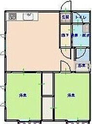 ミカワハイツ3 2LDKの間取図画像