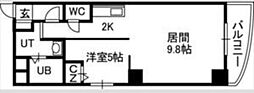 プルミエール札幌 1LDKの間取図画像