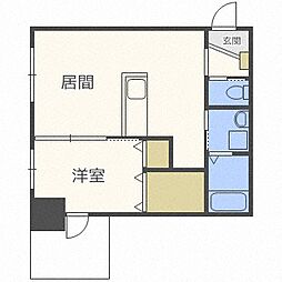 モルティーニ表参道 1LDKの間取図画像