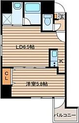 アイビーパレス52 1LDKの間取図画像