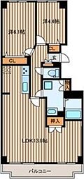 ルミファ中の島 2LDKの間取図画像