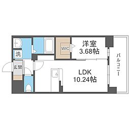 札幌市中央区北五条西13丁目マンション 1LDKの間取図画像