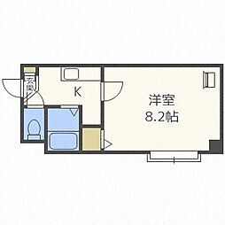 コア・24B 1Kの間取図画像