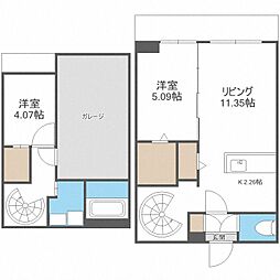 ピオネロ琴似 2LDKの間取図画像